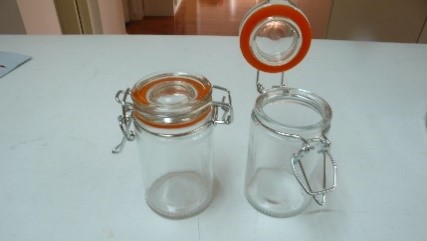 sealed glass bottle